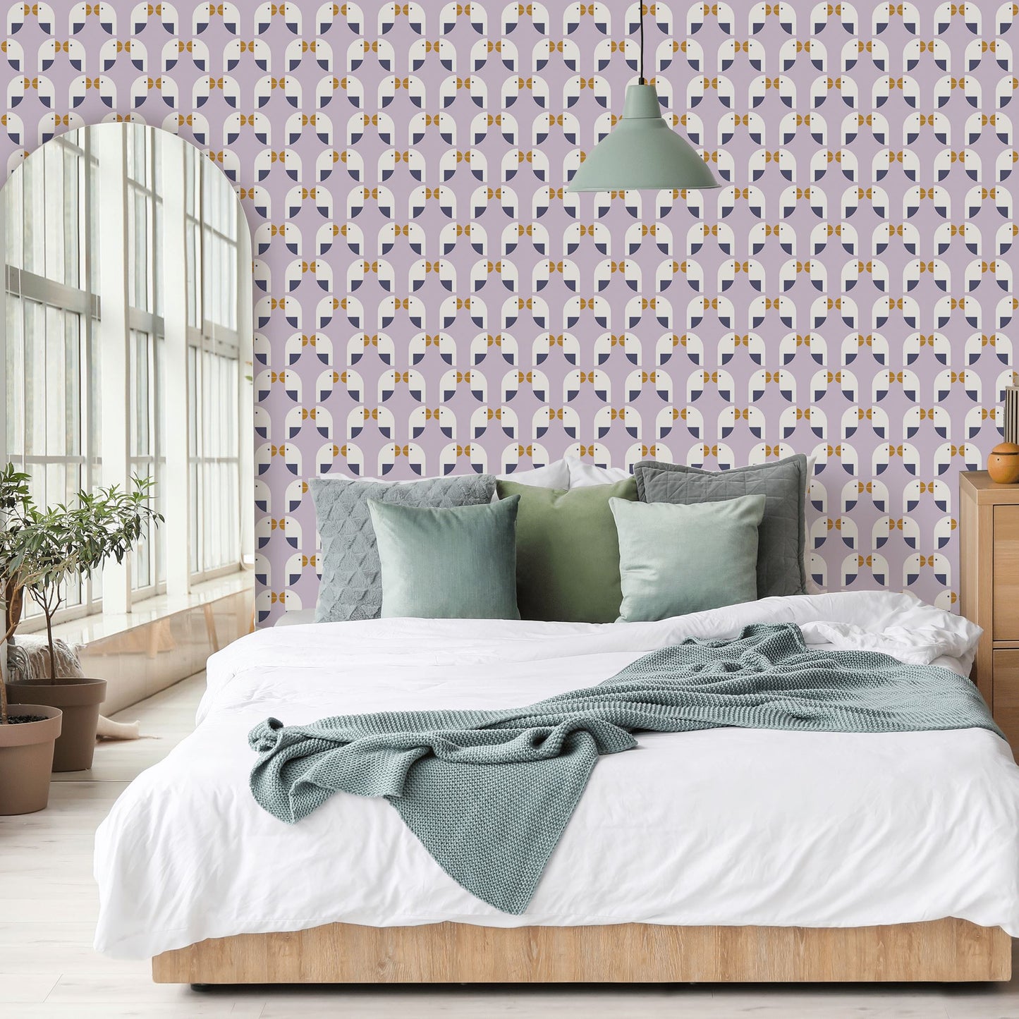 Birds of a Feather Wallpaper Wallpaper Sunny Circle Studio