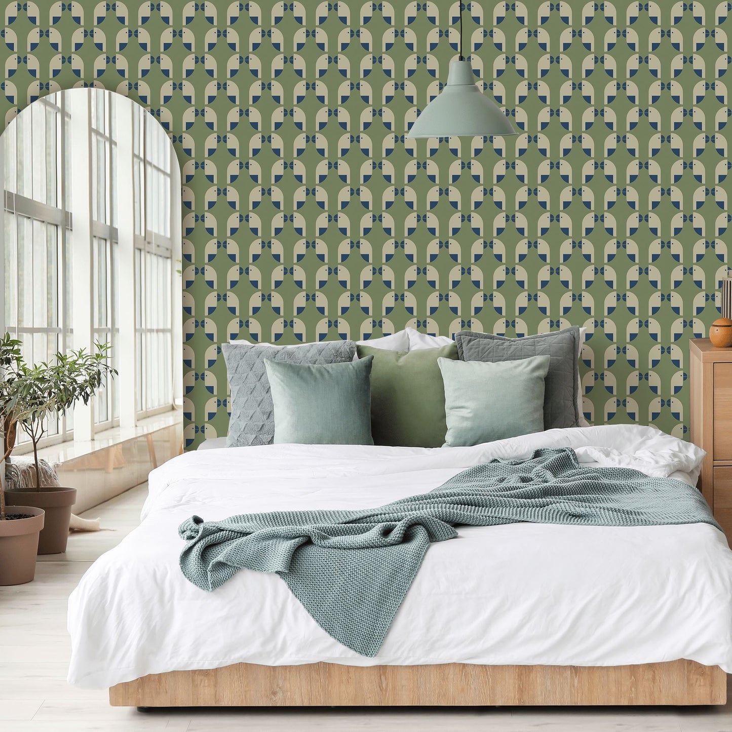 Birds of a Feather Wallpaper Wallpaper Sunny Circle Studio