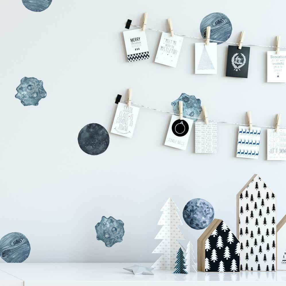 Blue Planet Pattern Wall Decals Decals Urbanwalls