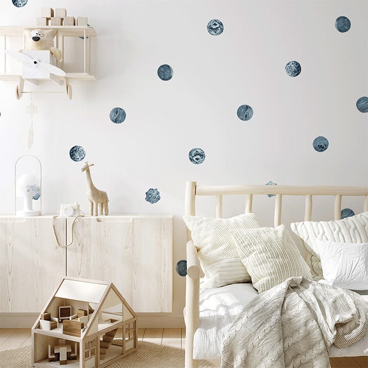 Blue Planet Pattern Wall Decals Decals Urbanwalls Standard Wall Full Order