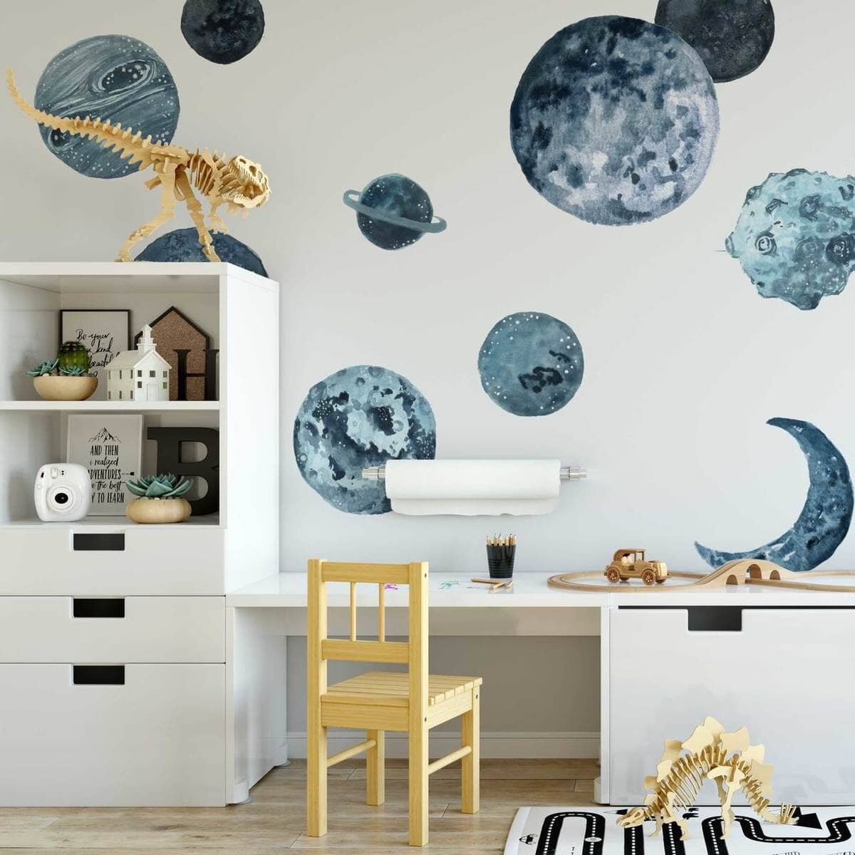 Blue Planets Wall Decals Decals Urbanwalls Textured Wall