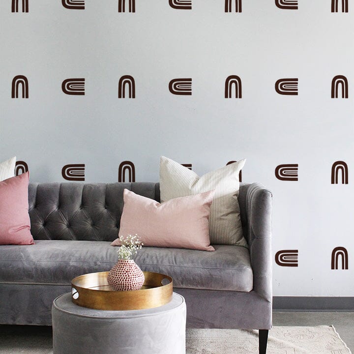 Bohemian Rainbows Wall Decals Decals Urbanwalls Brown