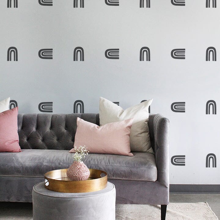 Bohemian Rainbows Wall Decals Decals Urbanwalls Grey