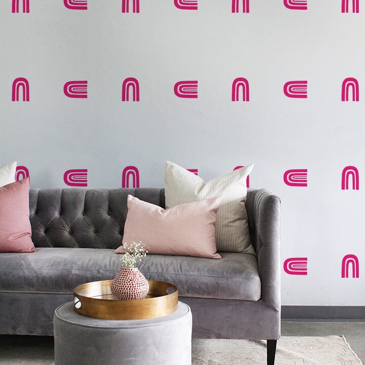 Bohemian Rainbows Wall Decals Decals Urbanwalls Hot Pink