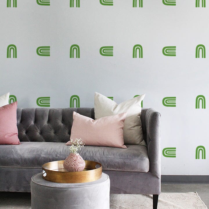 Bohemian Rainbows Wall Decals Decals Urbanwalls Lime Green