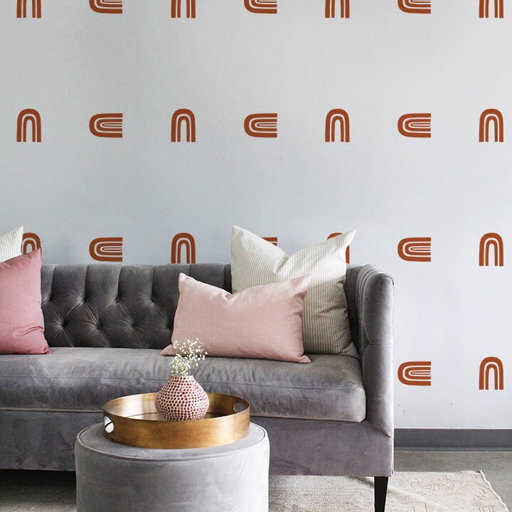 Bohemian Rainbows Wall Decals Decals Urbanwalls Nut Brown