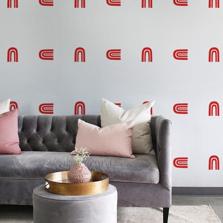 Bohemian Rainbows Wall Decals Decals Urbanwalls Red