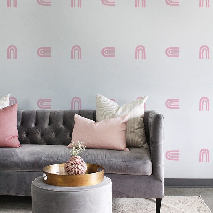 Bohemian Rainbows Wall Decals Decals Urbanwalls Soft Pink