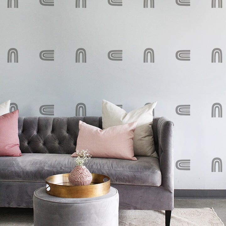 Bohemian Rainbows Wall Decals Decals Urbanwalls Warm Grey