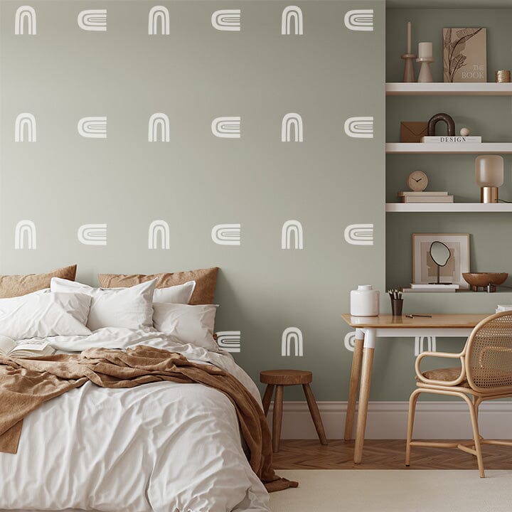 Bohemian Rainbows Wall Decals Decals Urbanwalls White