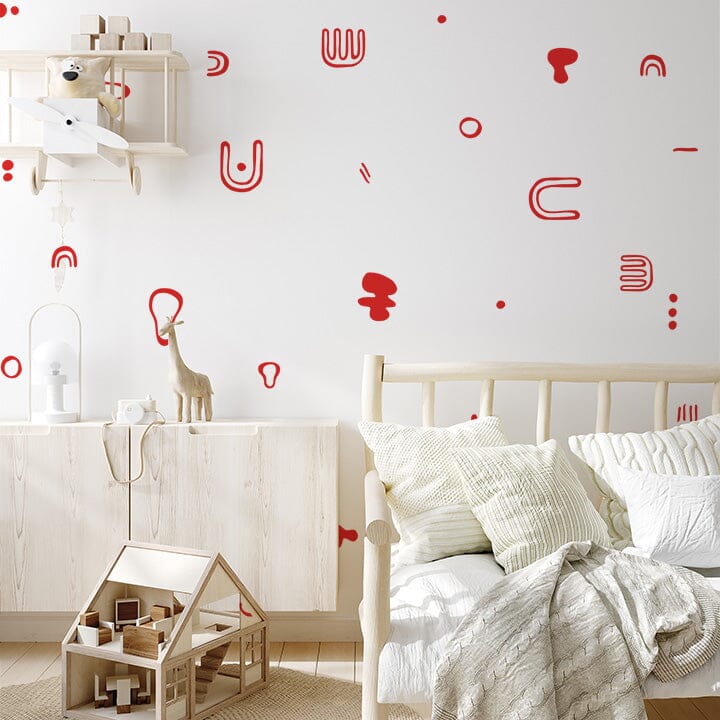 Bohemian Rhythms Wall Decals Decals Urbanwalls Red