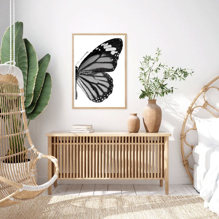 Butterfly Right Art Print Prints Urbanwalls Paper 24" x 30" 