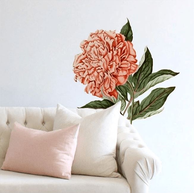 Chinese Peony Wall Decal Decals Urbanwalls