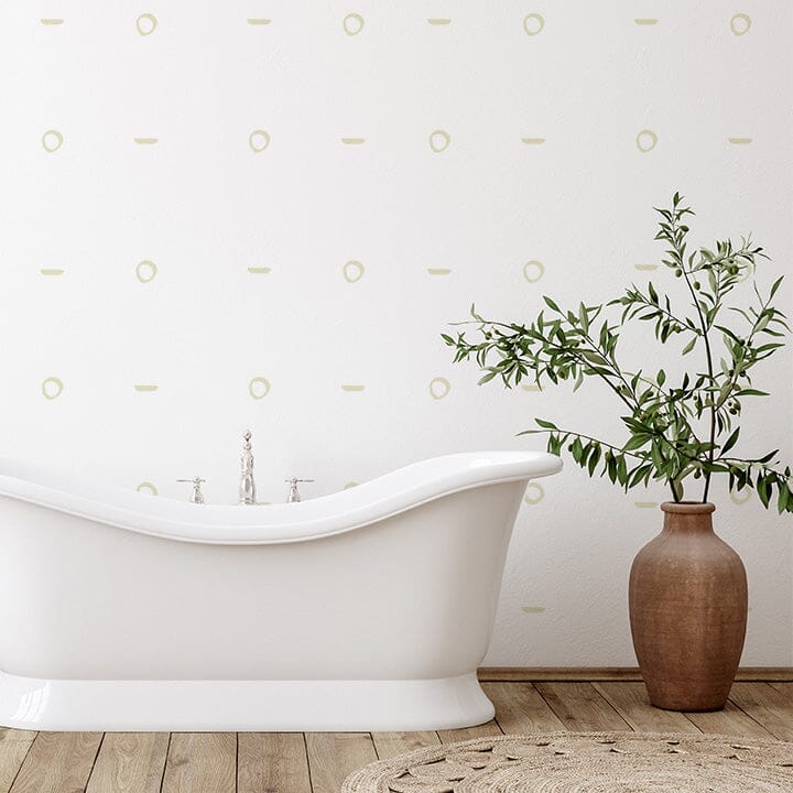 Circles & Lines Wall Decals Decals Urbanwalls Beige