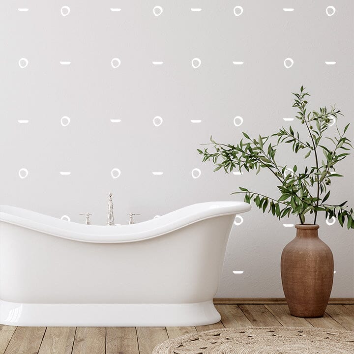 Circles & Lines Wall Decals Decals Urbanwalls White