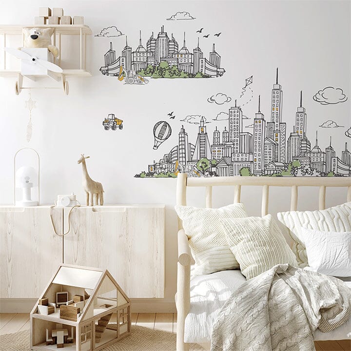 Cityscape Wall Decals Decals Urbanwalls Standard Wall Full Order