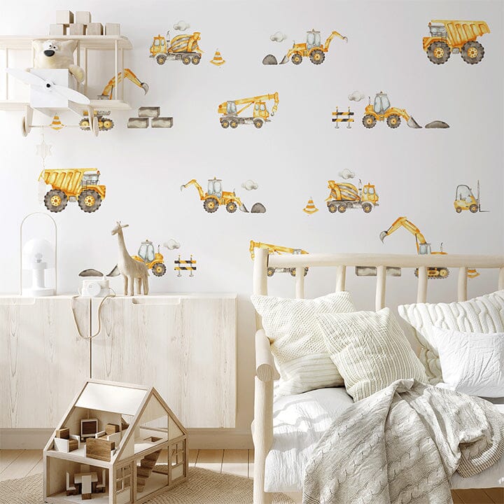 Construction Truck Wall Decals Decals Urbanwalls Standard Wall Full Order