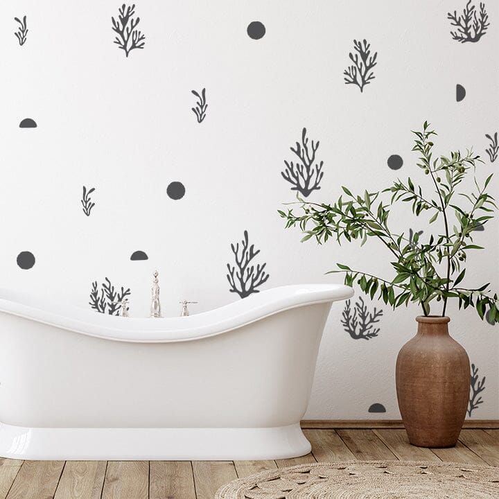 Coral Wall Decals Decals Urbanwalls Grey