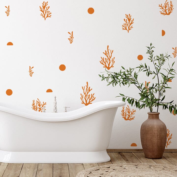Coral Wall Decals Decals Urbanwalls Orange