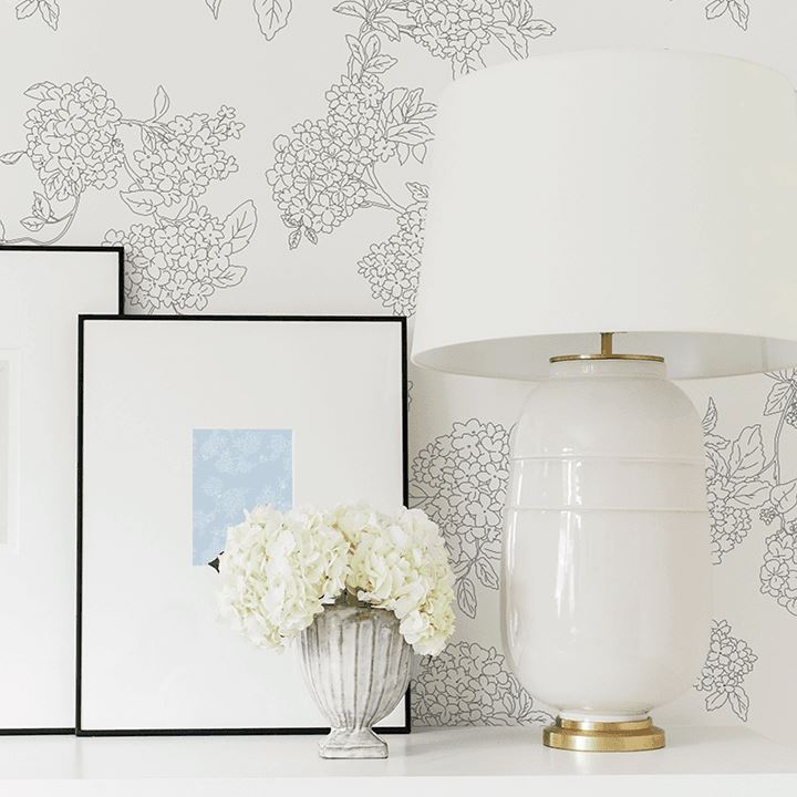 Country Hydrangeas Wallpaper Wallpaper Monika Hibbs