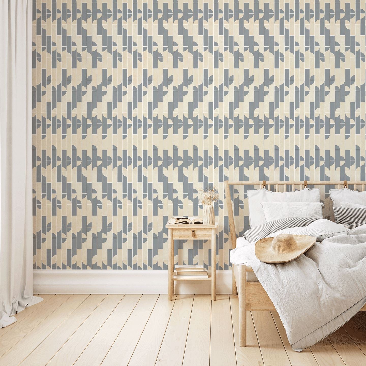Curved Tile Wallpaper Wallpaper Urbanwalls