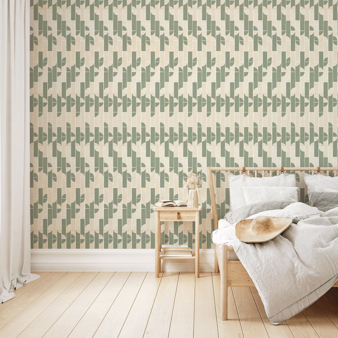 Curved Tile Wallpaper Wallpaper Urbanwalls