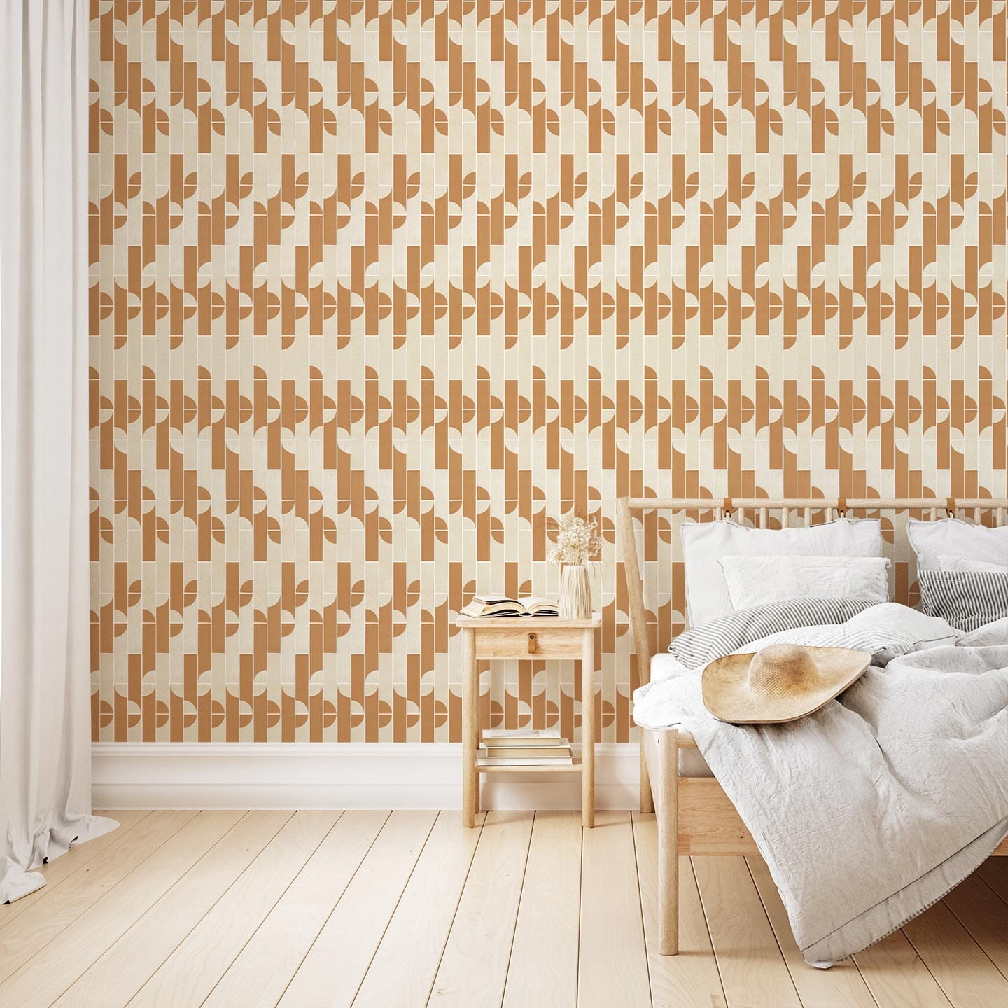 Curved Tile Wallpaper Wallpaper Urbanwalls