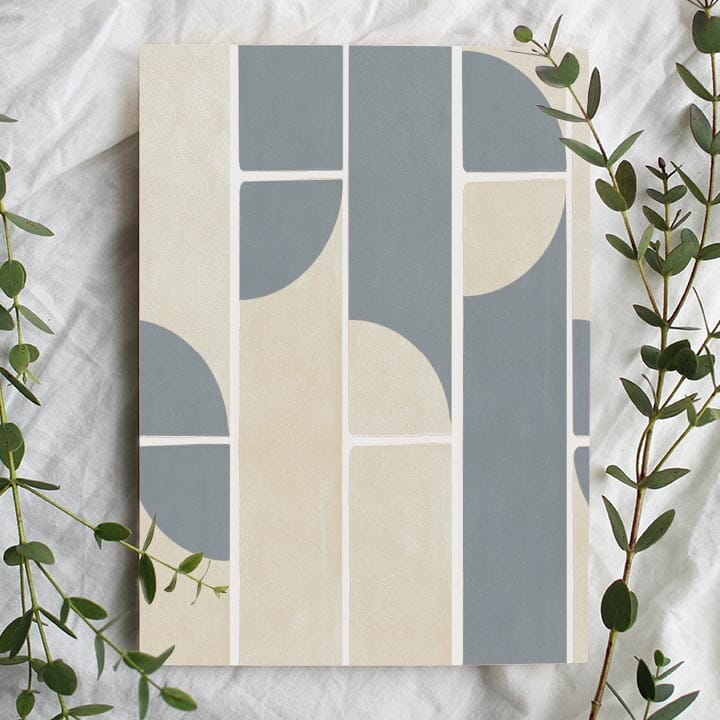 Curved Tile Wallpaper Wallpaper Urbanwalls Standard Wall Blue Sample