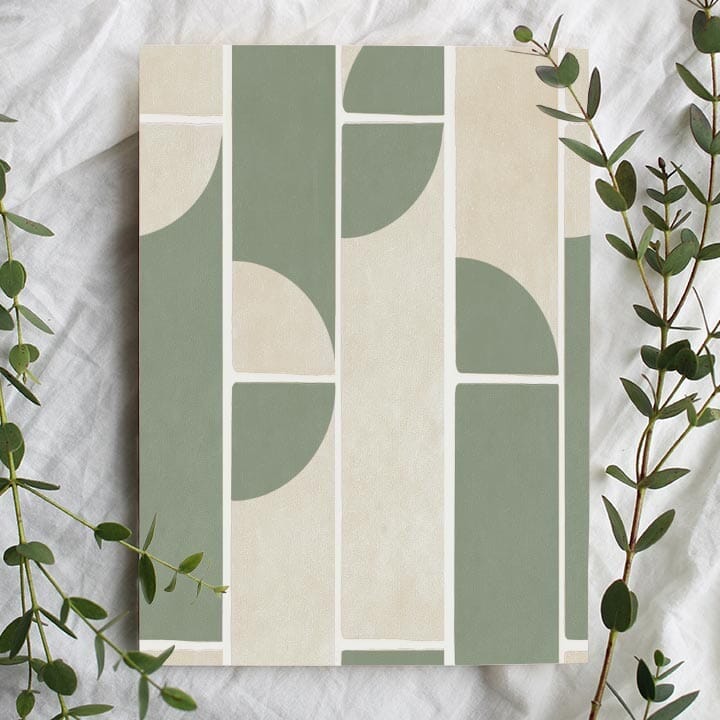 Curved Tile Wallpaper Wallpaper Urbanwalls Standard Wall Green Sample