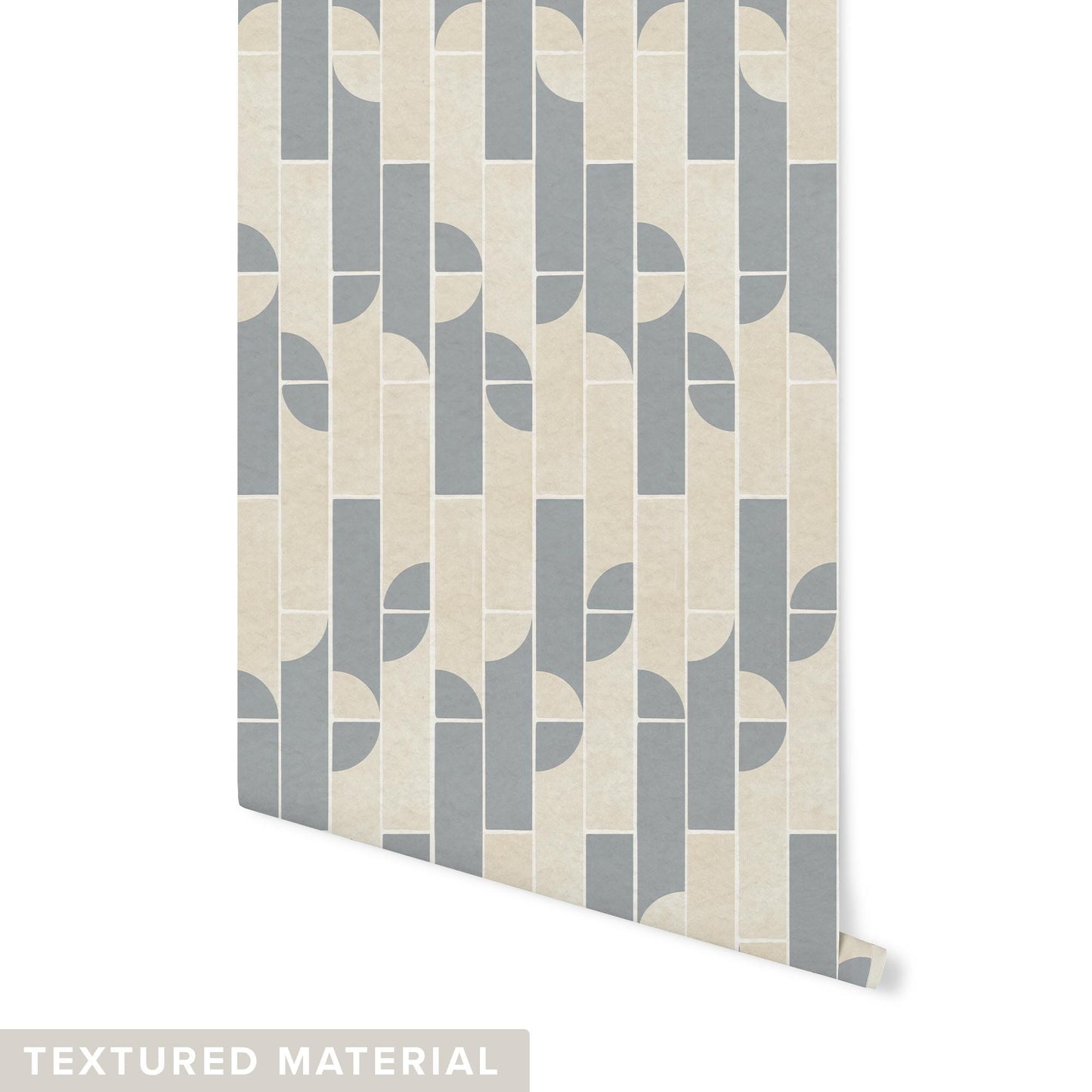 Curved Tile Wallpaper Wallpaper Urbanwalls Textured Wall Blue DOUBLE ROLL : 42" X 4 FEET