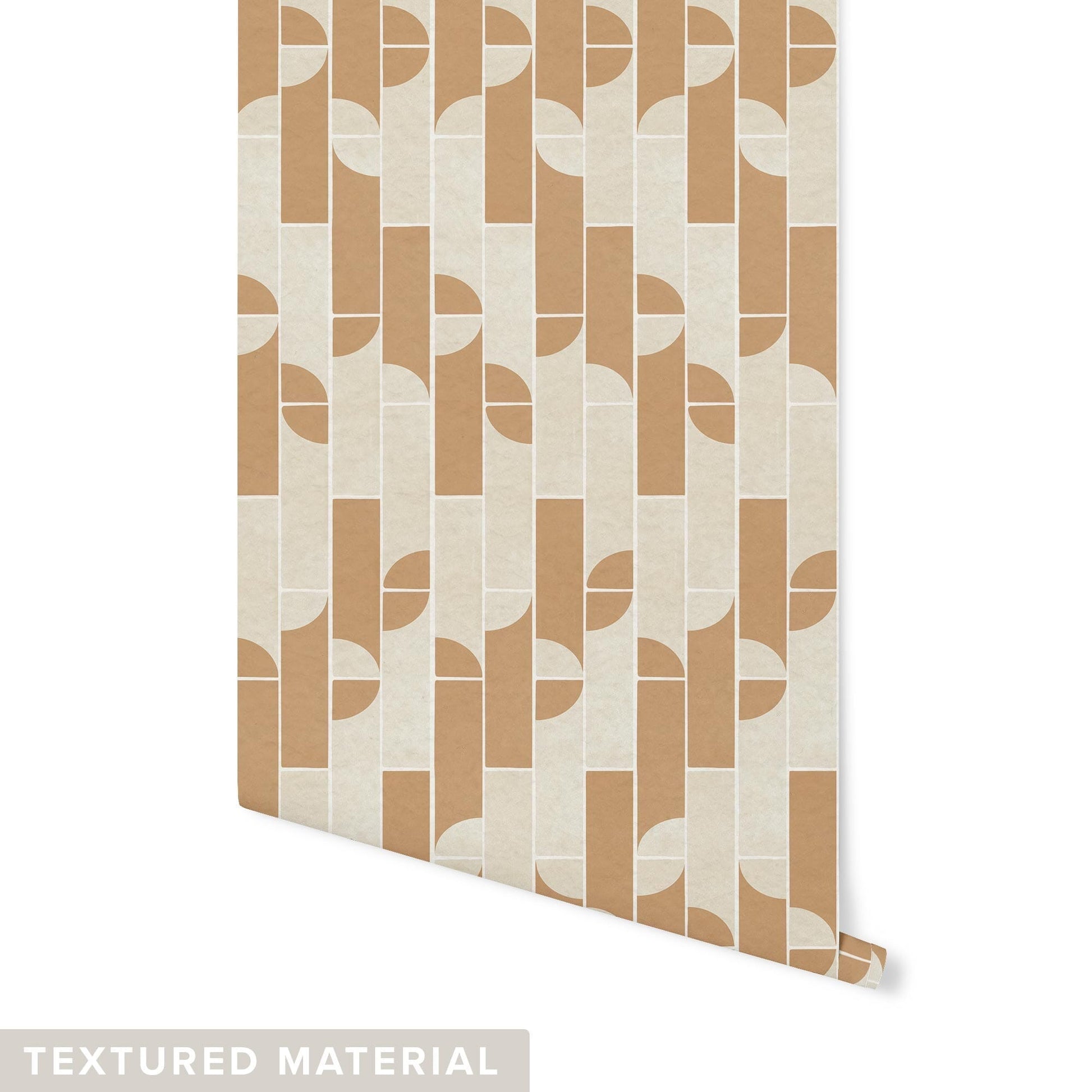 Curved Tile Wallpaper Wallpaper Urbanwalls Textured Wall Brown DOUBLE ROLL : 42" X 4 FEET