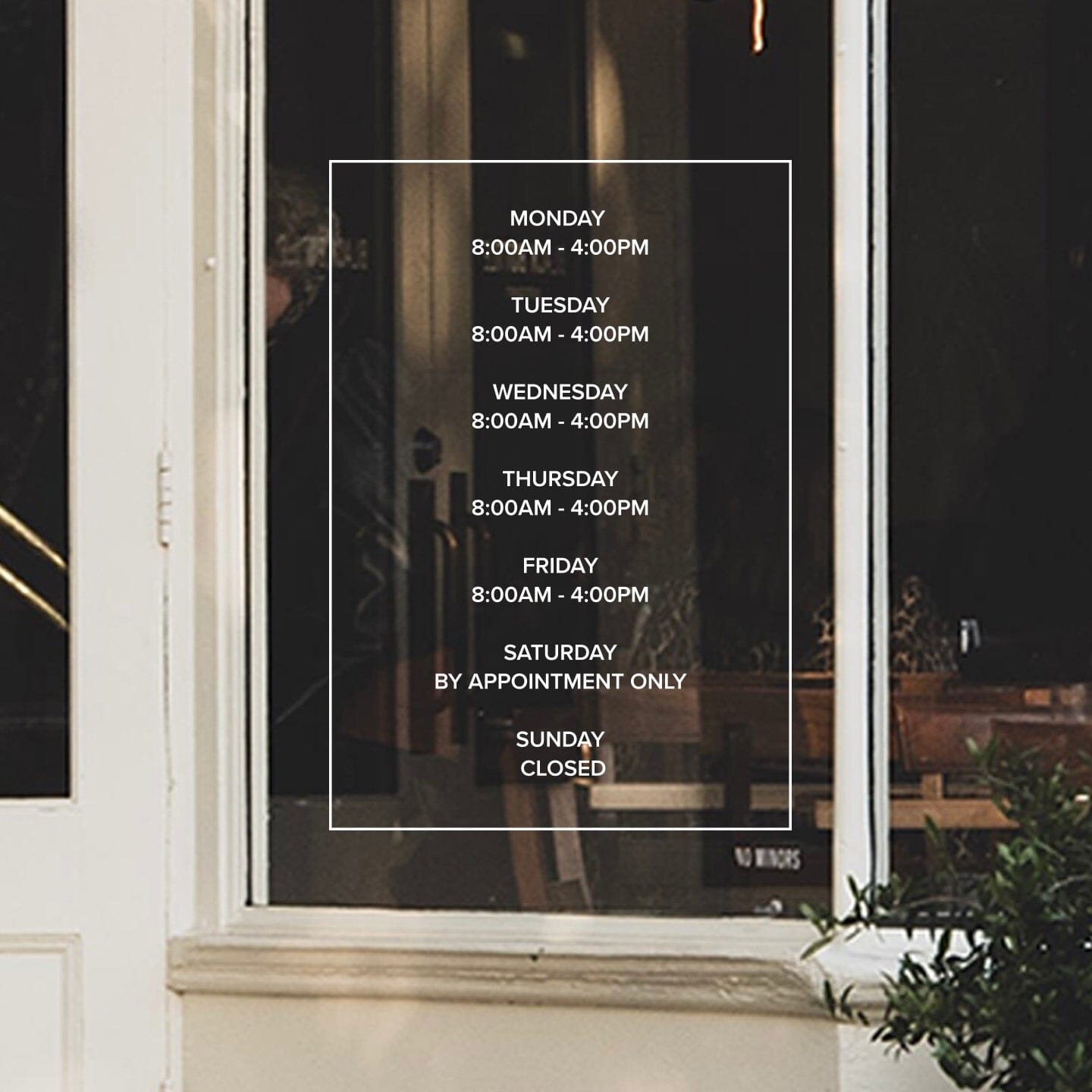 Custom Storefront Hours Window Decal Decals Urbanwalls