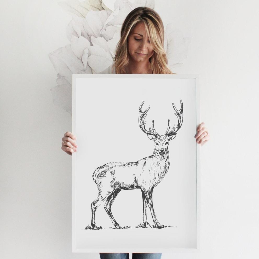 Deer Heart Art Print Prints Urbanwalls