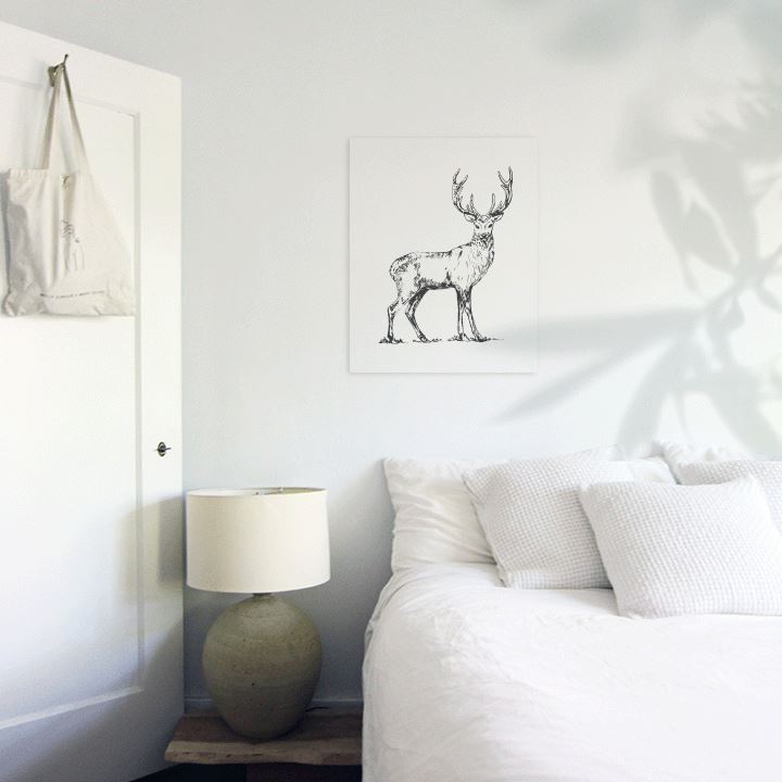 Deer Heart Art Print Prints Urbanwalls Adhesive Canvas 8" x 10"