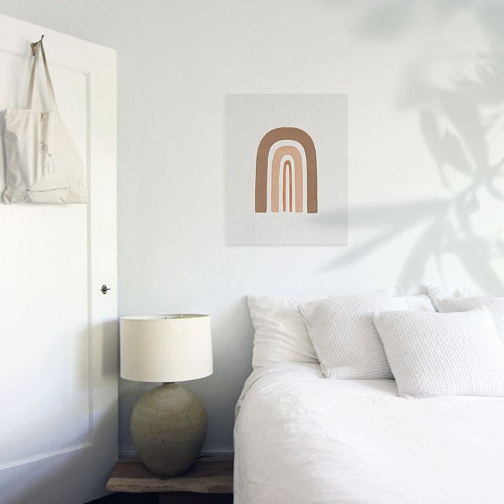 Desert Rainbow Art Print Prints Urbanwalls Adhesive Canvas 8" x 10"