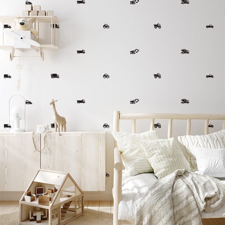 Diggers & Trucks Wall Decals Decals Urbanwalls Black