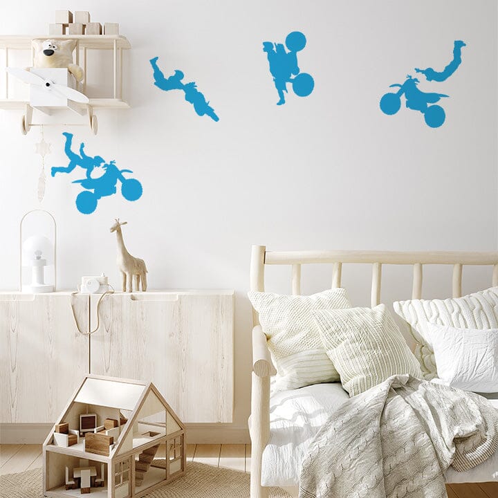 Dirt Bike Wall Decals Decals Urbanwalls Blue