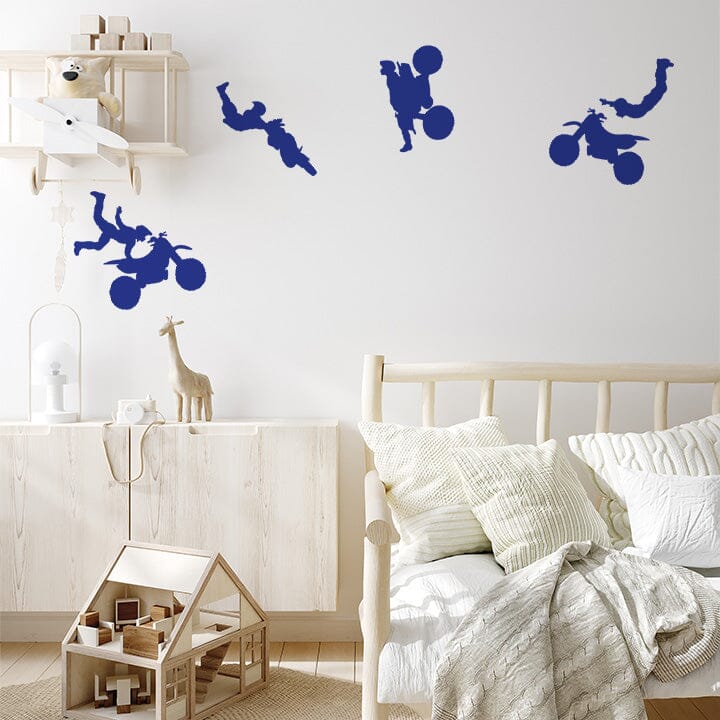 Dirt Bike Wall Decals Decals Urbanwalls Dark Blue