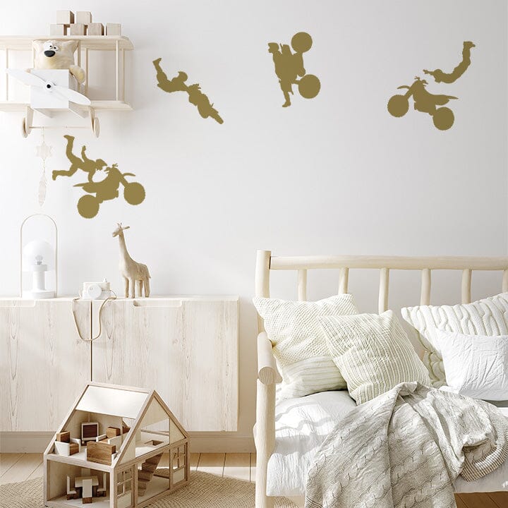Dirt Bike Wall Decals Decals Urbanwalls Gold (Metallic)