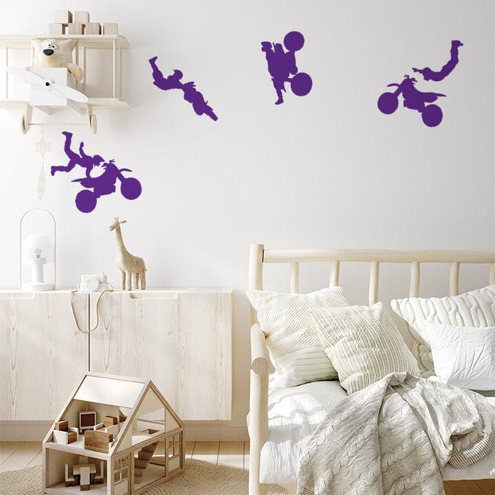 Dirt Bike Wall Decals Decals Urbanwalls Purple