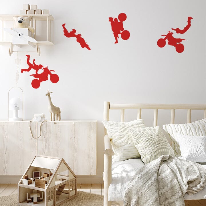 Dirt Bike Wall Decals Decals Urbanwalls Red
