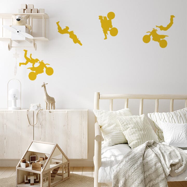 Dirt Bike Wall Decals Decals Urbanwalls Signal Yellow