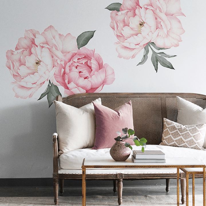 Everlasting Peonies Wall Decals Decals Urbanwalls Standard Wall Quarter Order