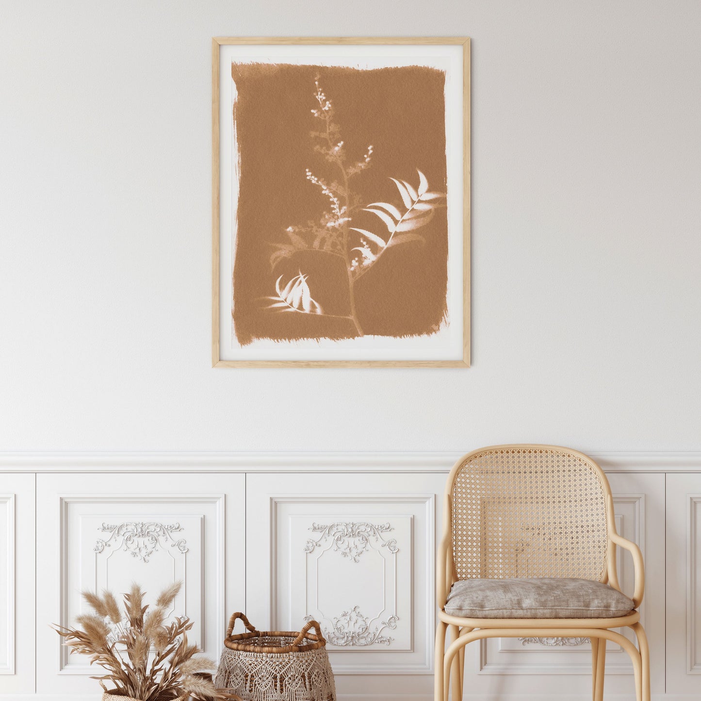 Fern Sun Art Print Prints Urbanwalls Paper Caramel 8" x 10"