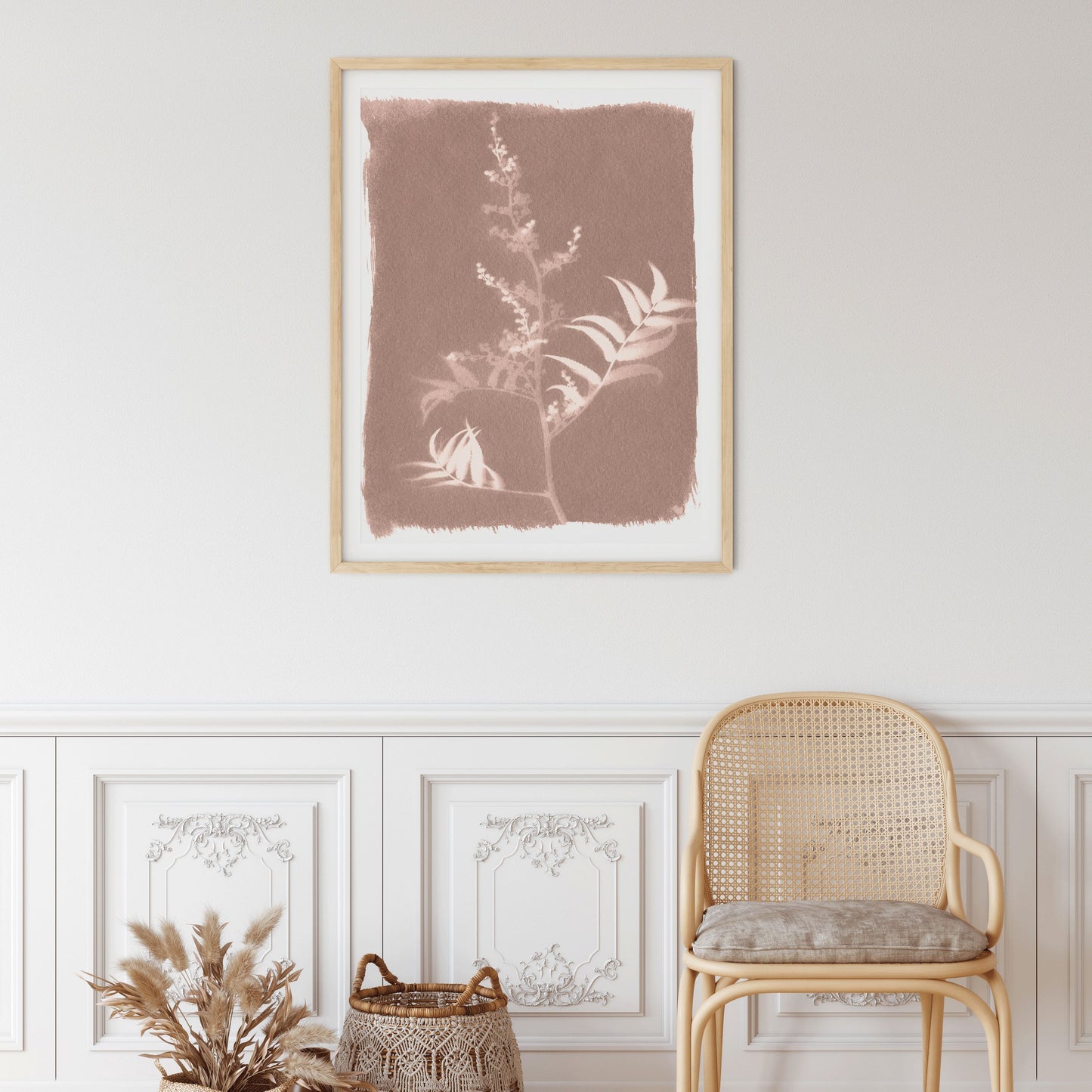 Fern Sun Art Print Prints Urbanwalls Paper Mauve 8" x 10"