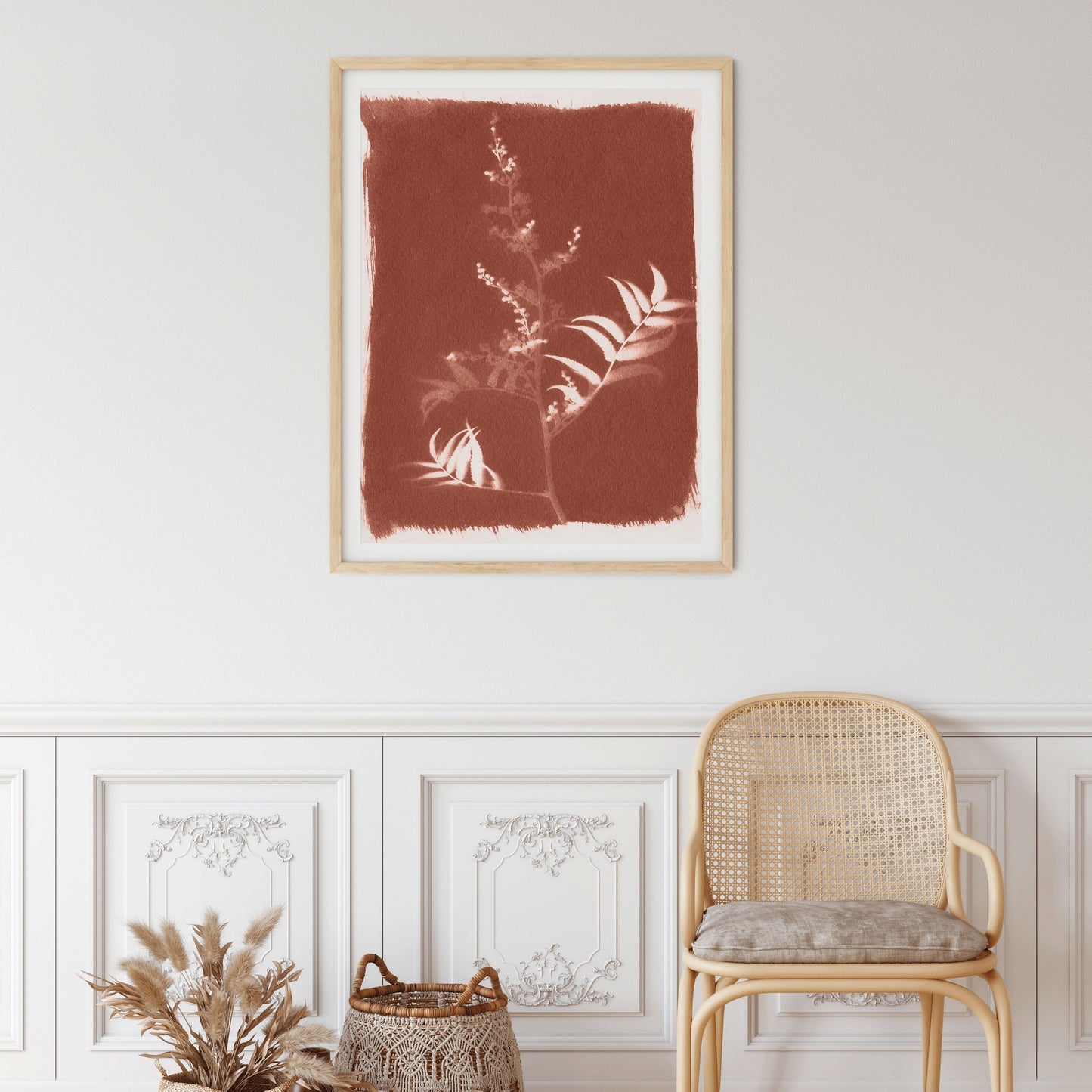 Fern Sun Art Print Prints Urbanwalls Paper Rust 8" x 10"