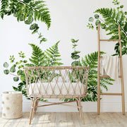 Ferns & Eucalyptus Wall Decals Decals Urbanwalls Standard Wall Full Order