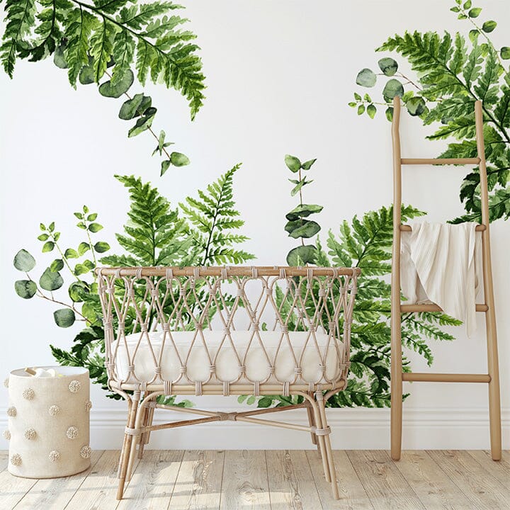 Ferns & Eucalyptus Wall Decals Decals Urbanwalls Standard Wall Full Order