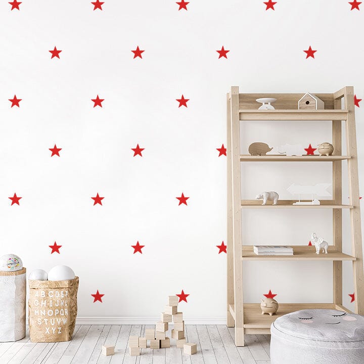 Five Point Stars Wall Decals Decals Urbanwalls Red