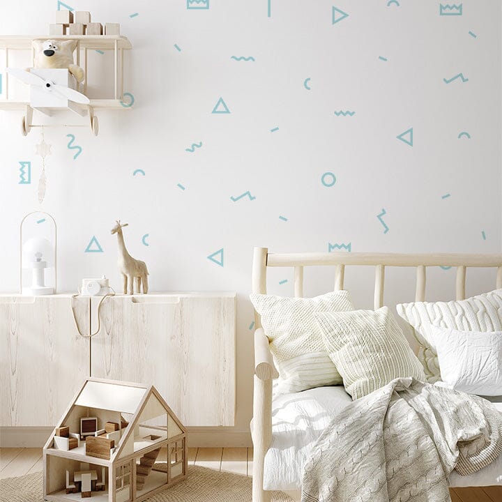 Geo Pattern Wall Decals Decals Urbanwalls Baby Blue 